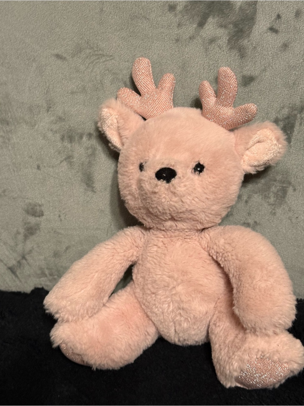 AURORA Merry Reindeer Pink Blush Soft Plush Stuffed Animal